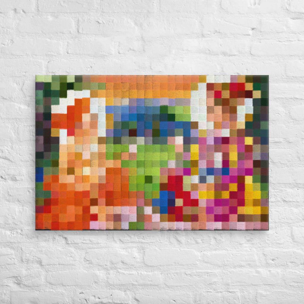 Spiritual canvas print of Akshar Purushottam Maharaj for home mandir and prayer room