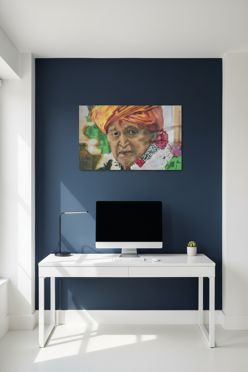 Clean home office with accurate proportions