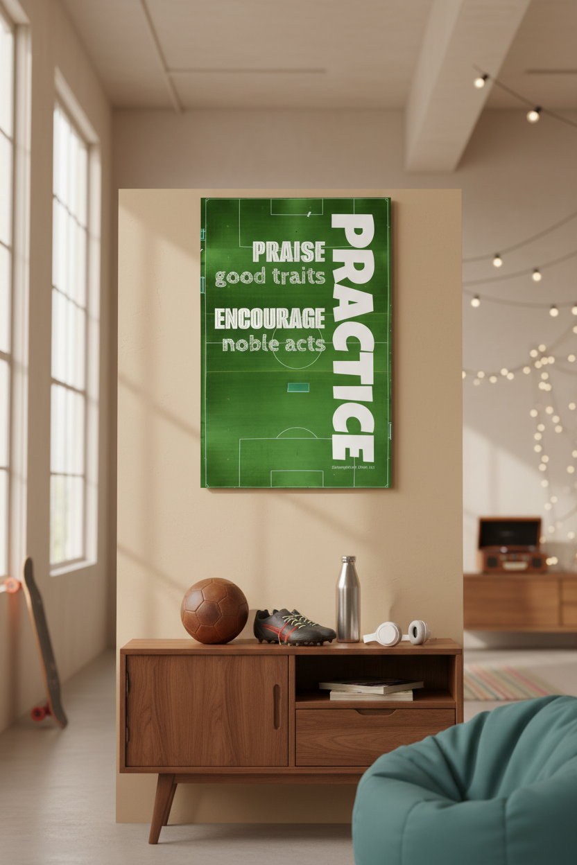 Creative space with background blur