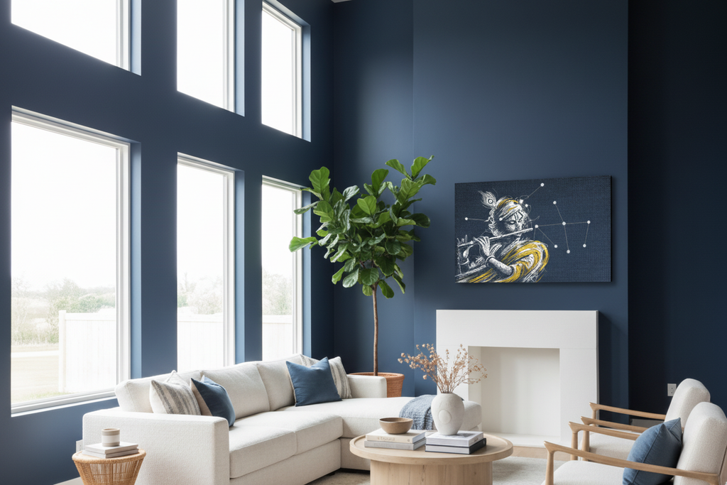 Krishna Art Landscape 40x60 Room Mockup
