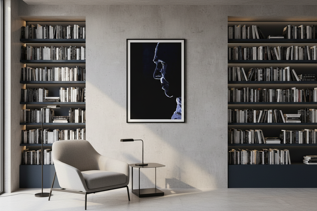 Landscape photorealistic modern library