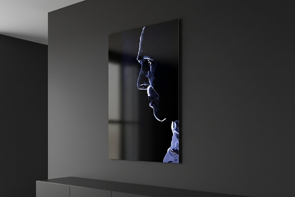 Low angle dark gray wall