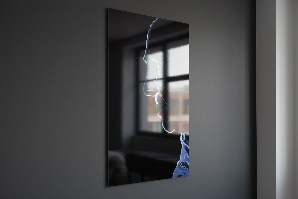 Modern dark gray wall setting