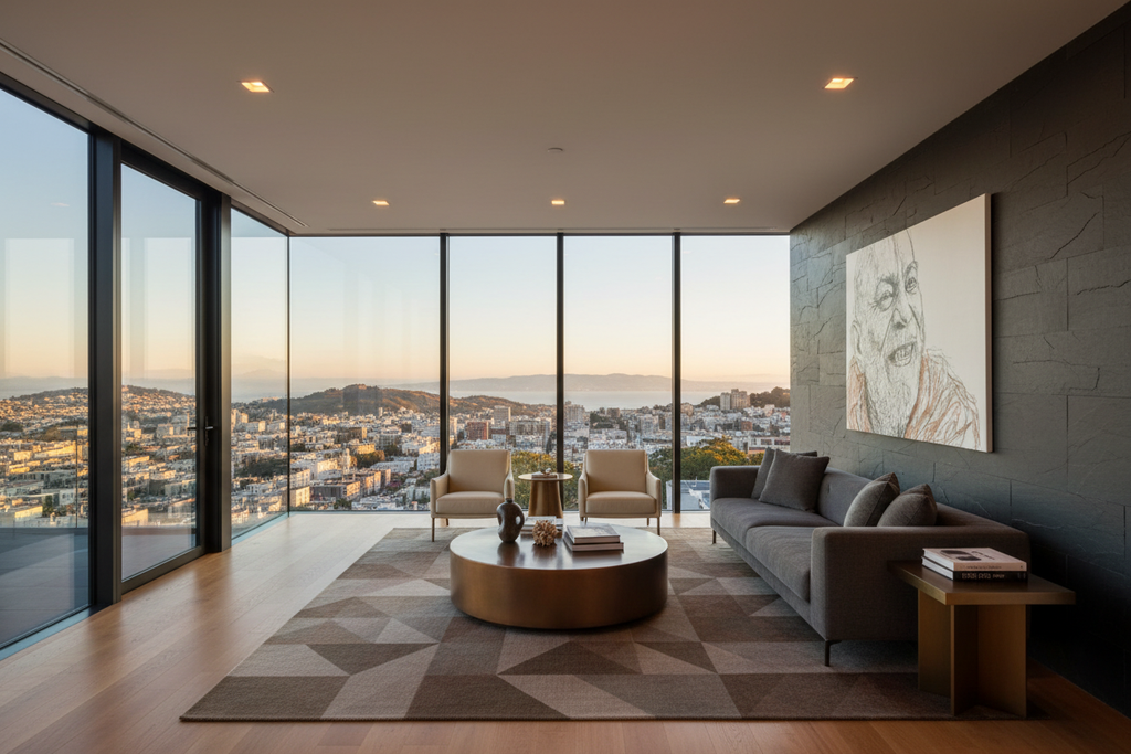 Portrait Canvas in SF Hillside Home