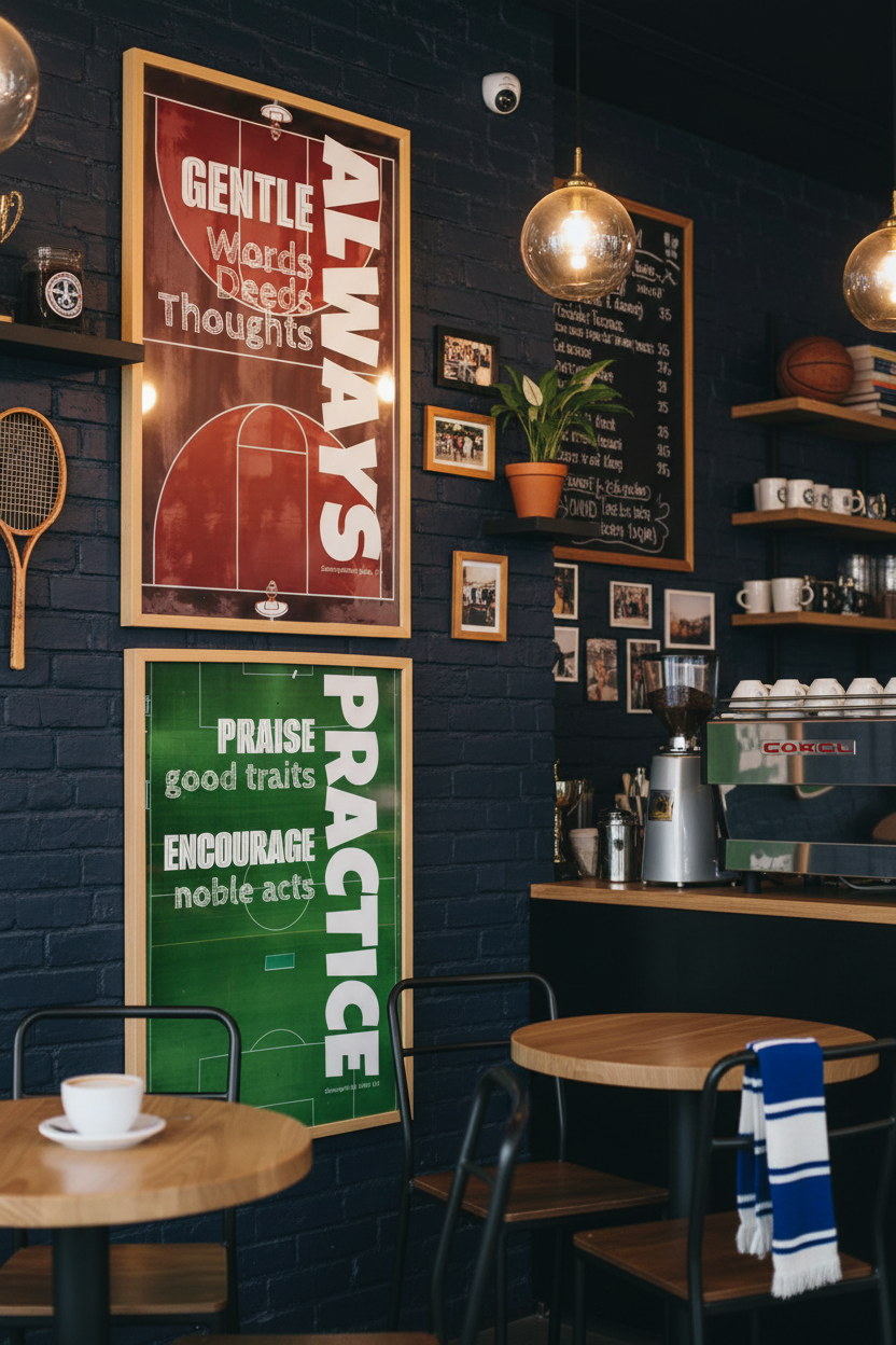 Sports-themed coffee shop