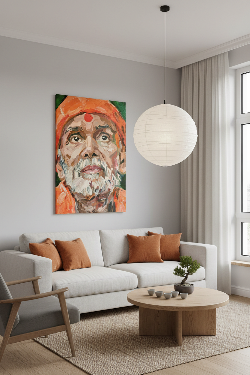 The Serene Presence - Portrait Canvas Mockup